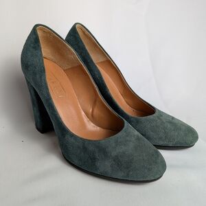 SCARLET Made In Italy Suede Heels Women Shoes Size 36 = 5.5-6 US color Green